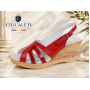 Sandale dama rosii din piele naturala box cu lac si talpa tip pana S89LR